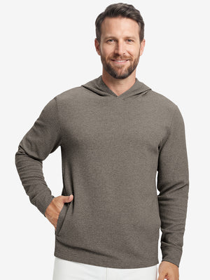 Sudadera con capucha sólida texturizada