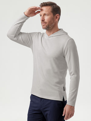 Vertical Stripes Ribbed Knit Hoodies Sweatshirt