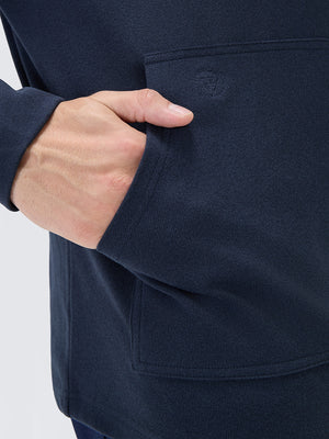 Stretch Ultra-Comfy Heather Brushed Rib Knit Hoodie