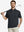 Half-body front shot with golf club in DARK GREYBLACK HEATHER Cool Heather Texture Polo