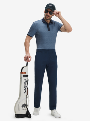 Stylish Full Print Contrast Collared Golf Polo Shirts