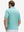 Back half-body of model in pea green goose lightweight stretch upgraded print golf polo shirts
