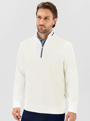 4-Way Stretch Ribbed 1/4 Zip Sweatshirt