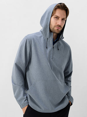 Water Resistant 1/4 Zip Hooded Pullover