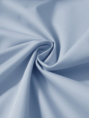 Close-up of slate blue casual windproof bomber jacket fabric, smooth texture and windproof finish